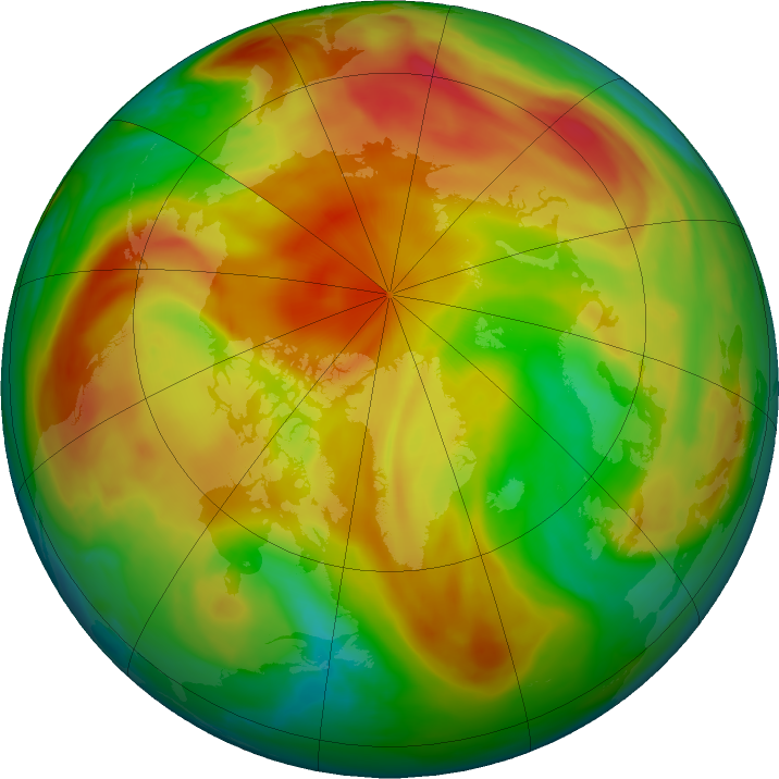 Arctic ozone map for 18 April 2023